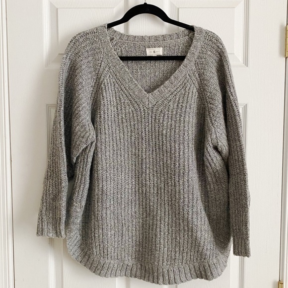Lou & Grey Sweaters - Lou & Grey Gray V-Neck Sweater